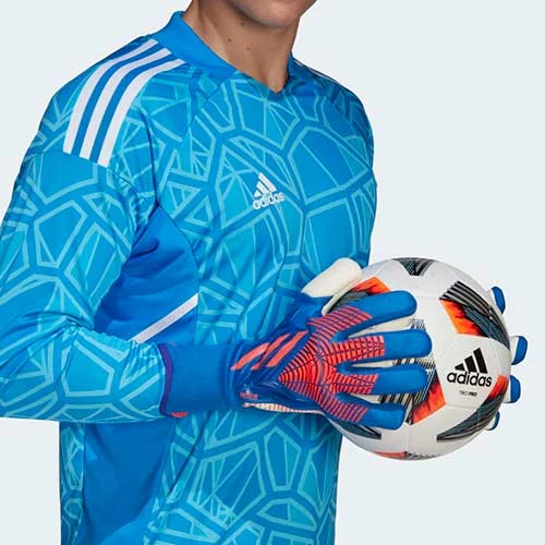 Adidas Soccer Accessories Men's Predator Pro Gloves - Hi-Res Blue / Turbo / White 3 Adidas Soccer Accessories Men's Predator Pro Gloves - Hi-Res Blue / Turbo / White