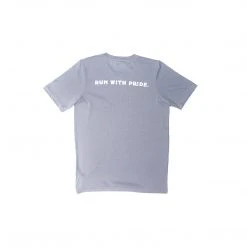 Gazelle Sports Apparel Unisex Run With Pride Short Sleeve Melange Shirt - Heather Grey