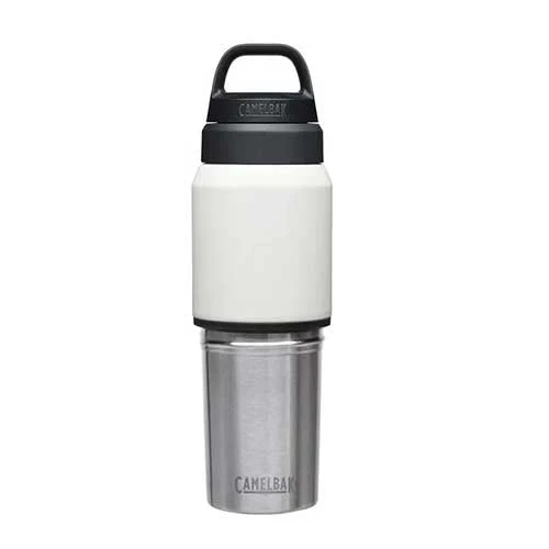 CamelBak MultiBev 17 Oz Bottle / 12 Oz Cup Insulated Stainless Steel - White/White Hydration, Belts, And Waterbottles 7 CamelBak MultiBev 17 Oz Bottle / 12 Oz Cup Insulated Stainless Steel - White/White Hydration, Belts, And Waterbottles