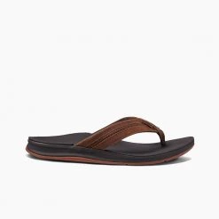 Reef Men's Leather Ortho-Bounce Coast Sandal - Brown- Regular (D) Shoes