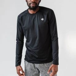 Rabbit Apparel Men's EZ Tee Perf Long Sleeve Top - Black