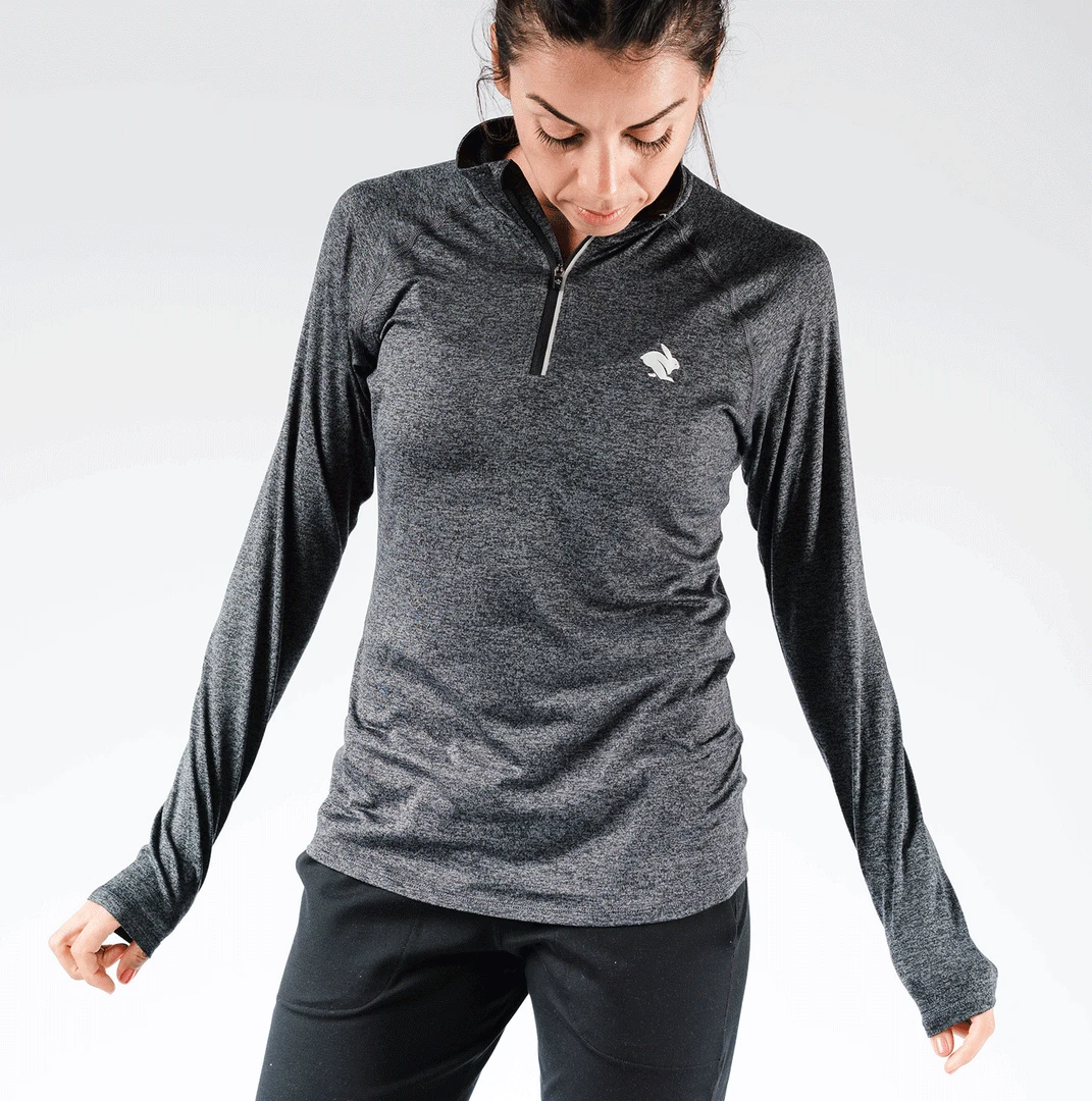 Rabbit Tops Women's EZ Zip - Black Charcoal 2 Rabbit Tops Women's EZ Zip - Black Charcoal