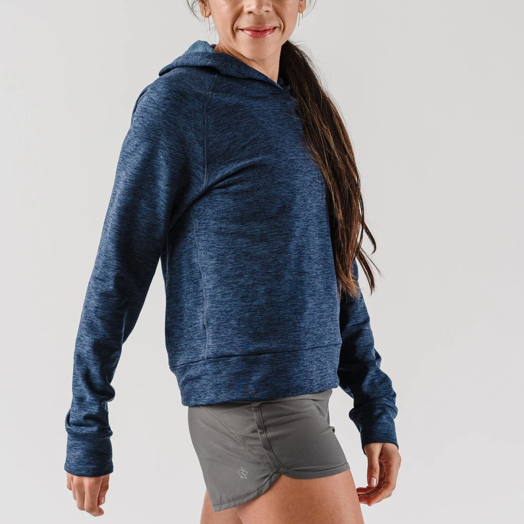 Rabbit Women's Sisterhood Crop Pullover - Dress Blues Tops 3 Rabbit Women's Sisterhood Crop Pullover - Dress Blues Tops