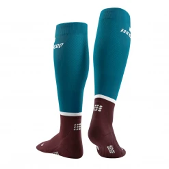 CEP Men's The Run Compression Socks 4.0 - Petrol/Dark Red