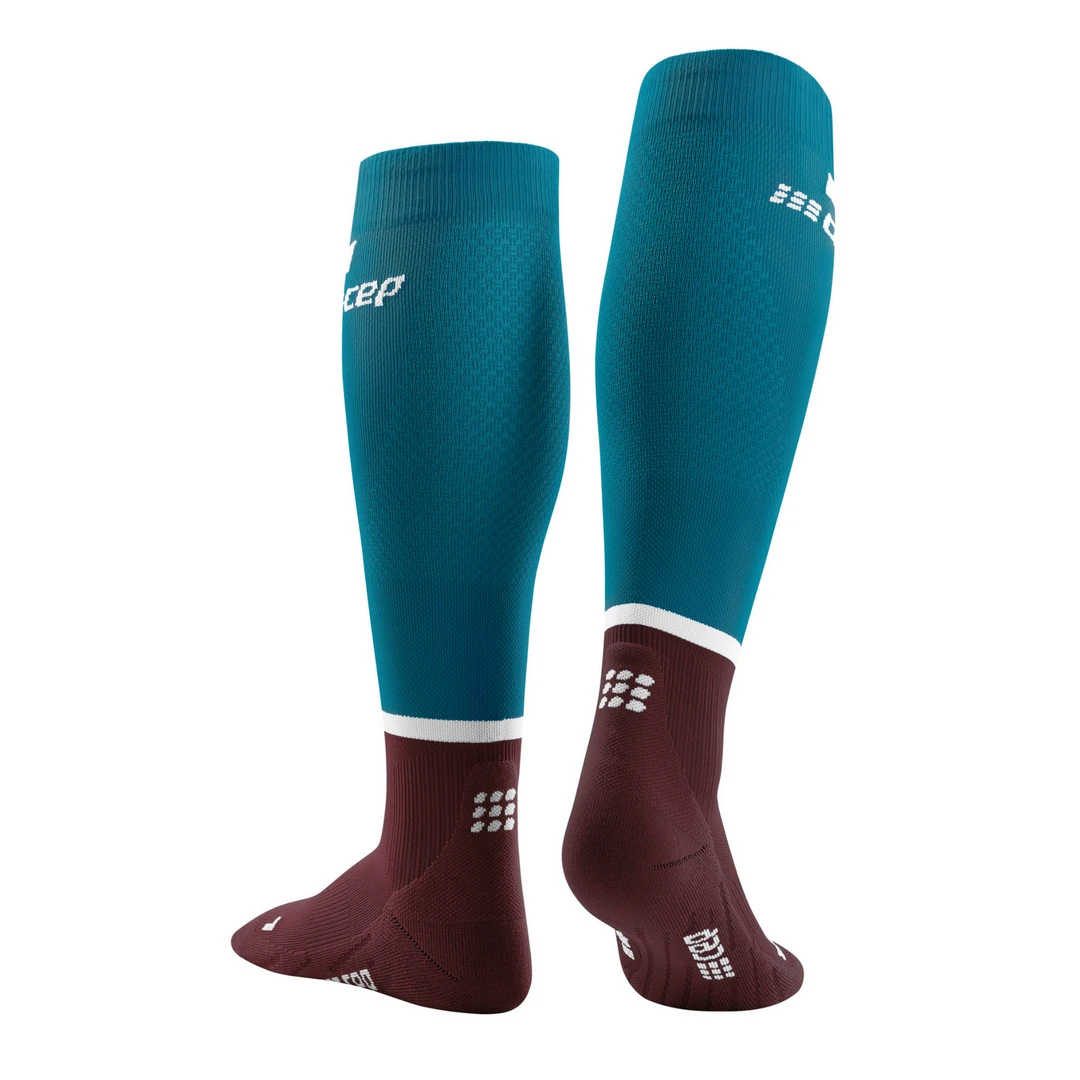 CEP Men's The Run Compression Socks 4.0 - Petrol/Dark Red 2 CEP Men's The Run Compression Socks 4.0 - Petrol/Dark Red
