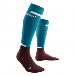 CEP Men's The Run Compression Socks 4.0 - Petrol/Dark Red