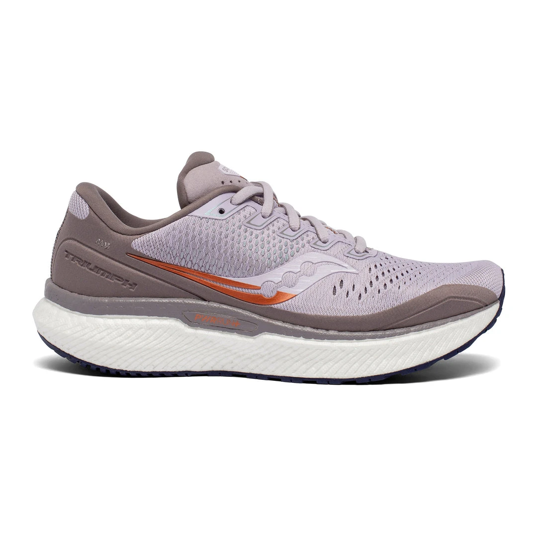 Saucony Women's Triumph 18 Running Shoes - Lilac/Copper - Regular (B) 1 Saucony Women's Triumph 18 Running Shoes - Lilac/Copper - Regular (B)
