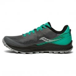 Saucony Women's Peregrine 11 Trail Shoe - Shadow/Jade - Regular (B) Shoes