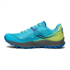 Saucony Women's Peregrine 11 Trail Running Shoe - Royal/Limelight - Regular (B)