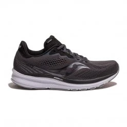 Saucony Shoes Women's Ride 14 Running Shoe - Charcoal/Black - Regular (B)