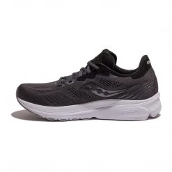 Saucony Shoes Women's Ride 14 Running Shoe - Charcoal/Black - Regular (B)