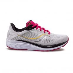 Saucony Shoes Women's Guide 14 Running Shoe - Alloy/Cherry - Wide (D)
