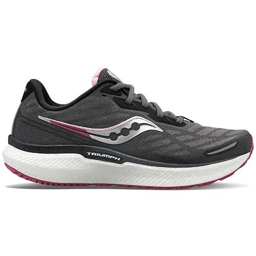 Saucony Women's Triumph 19 Running Shoe- Shadow/Quartz - Regular (B) Shoes 1 Saucony Women's Triumph 19 Running Shoe- Shadow/Quartz - Regular (B) Shoes