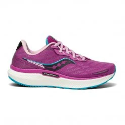 Saucony Shoes Women's Triumph 19 Running Shoe - Razzle/Blaze - Regular (B)