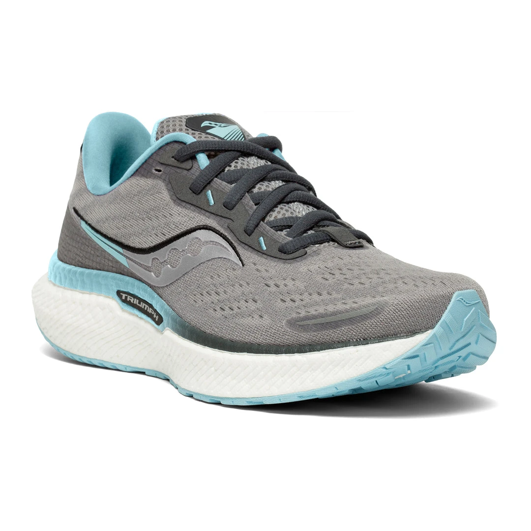 Saucony Women's Triumph 19 Running Shoe - Alloy/Concord - Wide (D) Shoes 2 Saucony Women's Triumph 19 Running Shoe - Alloy/Concord - Wide (D) Shoes