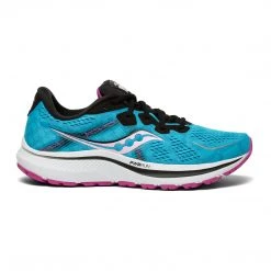 Saucony Women's Omni 20 Running Shoe - Blue Blaze/Razzle - Regular (B)