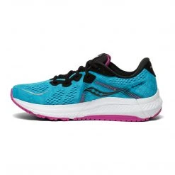Saucony Women's Omni 20 Running Shoe - Blue Blaze/Razzle - Regular (B)