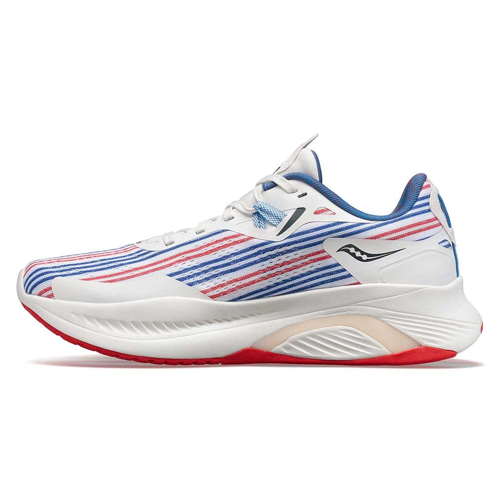 Saucony Women's Guide 15 Running Shoe - White/Red/Blue - Regular (B) 3 Saucony Women's Guide 15 Running Shoe - White/Red/Blue - Regular (B)