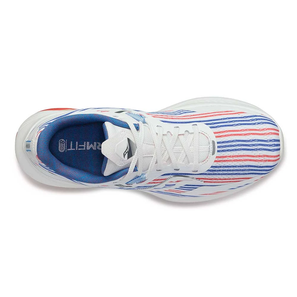 Saucony Women's Guide 15 Running Shoe - White/Red/Blue - Regular (B) 4 Saucony Women's Guide 15 Running Shoe - White/Red/Blue - Regular (B)