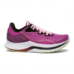 Saucony Women's Endorphin Shift 2 Running Shoe - Razzle/Lime - Regular (B)