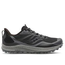 Saucony Women's Peregrine 12 Trail Running Shoe - Black/Charcoal - Regular (B)