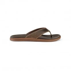 Olukai Shoes Men's Alania Sandal - Mustang/Dark Wood- Regular (D)