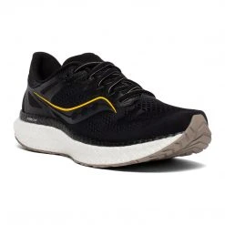 Saucony Men's Hurricane 23 Running Shoe - Black/Vizi Gold - Regular (D) 9 Saucony Men's Hurricane 23 Running Shoe - Black/Vizi Gold - Regular (D)