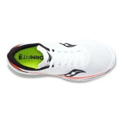 Saucony Men's Kinvara 12 Running Shoe - White/VIZI Red - Regular (D)