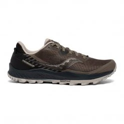 Saucony Men's Peregrine 11 Trail Running Shoes - Gravel/Black - Regular (D)