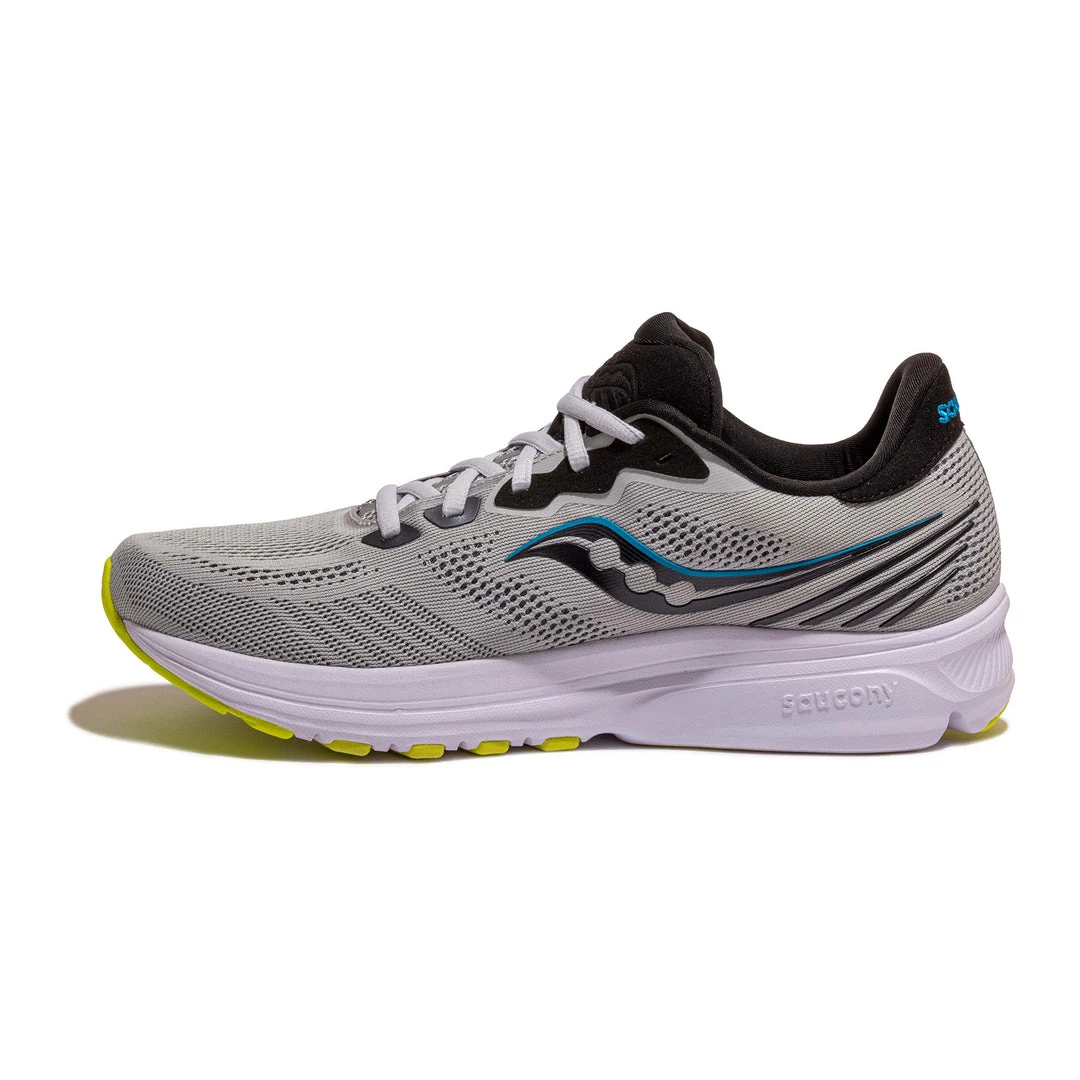 Saucony Men's Ride 14 Running Shoe - Fog/Black/Storm - Regular (D) Shoes 2 Saucony Men's Ride 14 Running Shoe - Fog/Black/Storm - Regular (D) Shoes