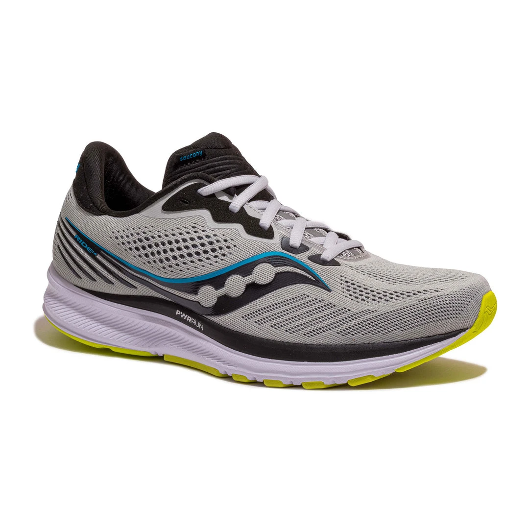 Saucony Men's Ride 14 Running Shoe - Fog/Black/Storm - Regular (D) Shoes 5 Saucony Men's Ride 14 Running Shoe - Fog/Black/Storm - Regular (D) Shoes