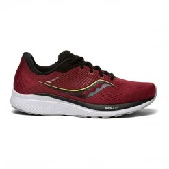 Saucony Men's Guide 14 Running Shoe - Mulberry/Lime - Regular (D) Shoes