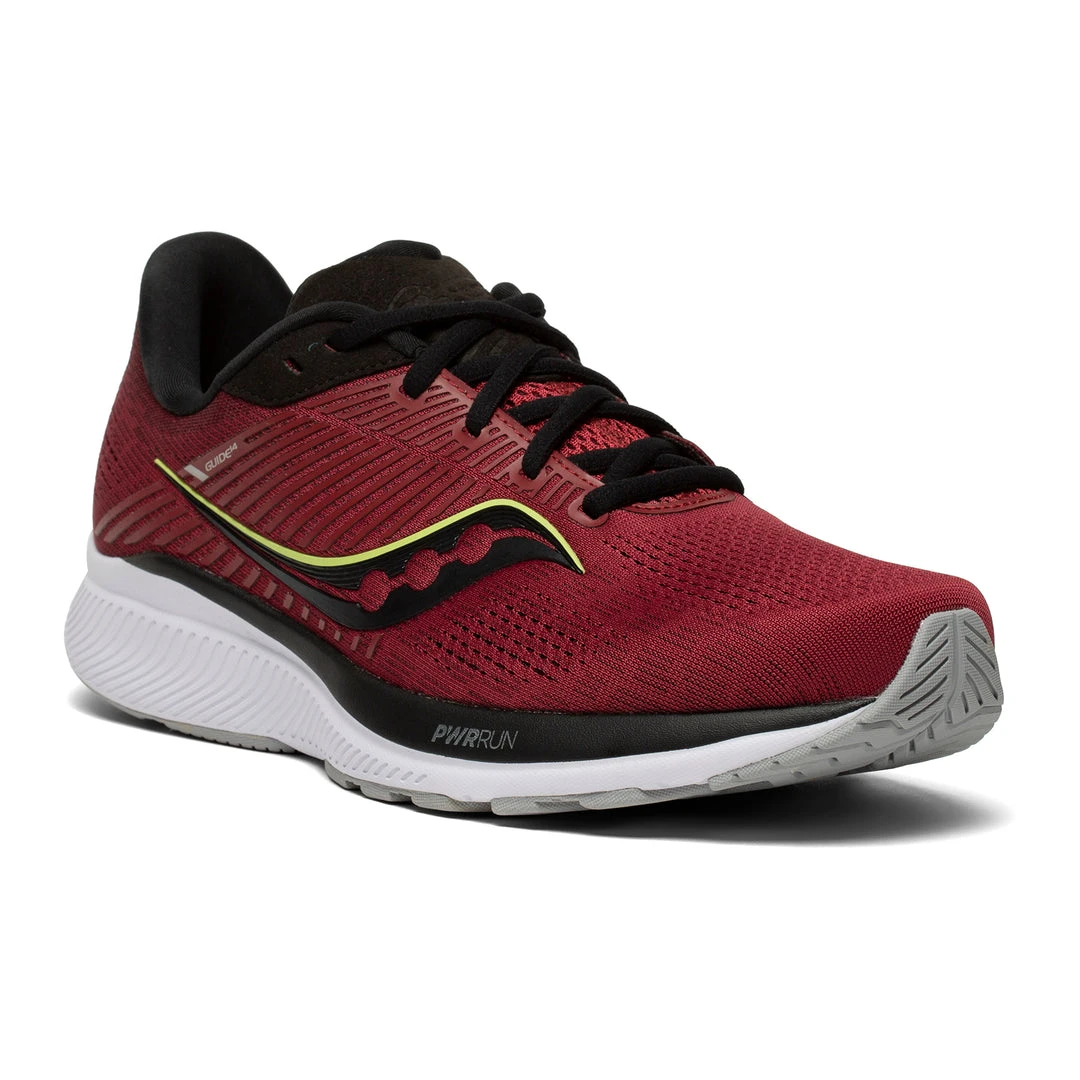 Saucony Men's Guide 14 Running Shoe - Mulberry/Lime - Regular (D) Shoes 4 Saucony Men's Guide 14 Running Shoe - Mulberry/Lime - Regular (D) Shoes
