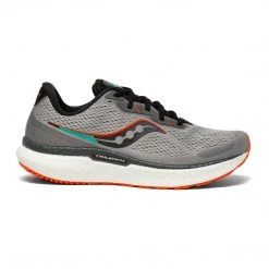 Saucony Men's Triumph 19 Running Shoe - Alloy/Fire - Regular (D)