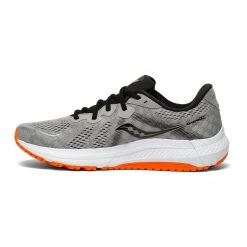 Saucony Men's Omni 20 Running Shoe - Alloy/Fire - Wide (2E) Shoes