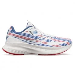 Saucony Shoes Men's Guide 15 Running Shoe - White/Red/Blue- Regular (D)
