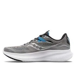 Saucony Shoes Men's Ride 15 Running Shoe - Alloy/Topaz - Wide (2E)