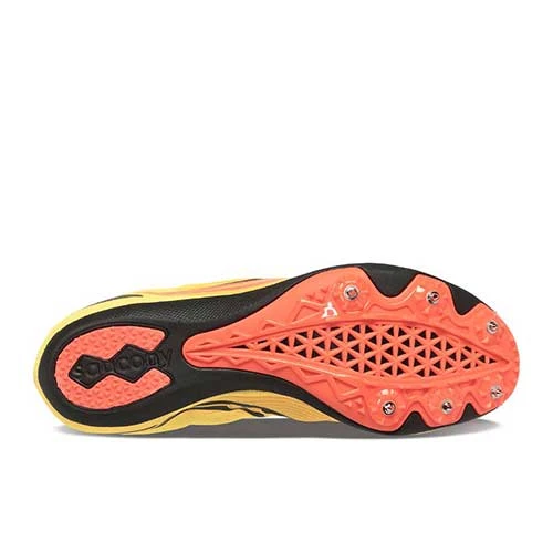Saucony Men's Ballista MD Track Spike - Vizigold/Vizired- Regular (D) Shoes 4 Saucony Men's Ballista MD Track Spike - Vizigold/Vizired- Regular (D) Shoes