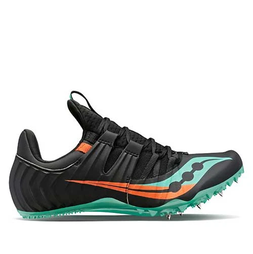 Saucony Men's Showdown 5 Track Spikes - Black/Cool Mint- Regular (D) Shoes 1 Saucony Men's Showdown 5 Track Spikes - Black/Cool Mint- Regular (D) Shoes