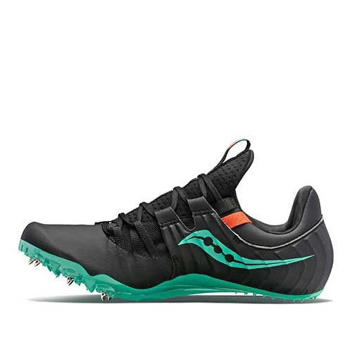 Saucony Men's Showdown 5 Track Spikes - Black/Cool Mint- Regular (D) Shoes 2 Saucony Men's Showdown 5 Track Spikes - Black/Cool Mint- Regular (D) Shoes