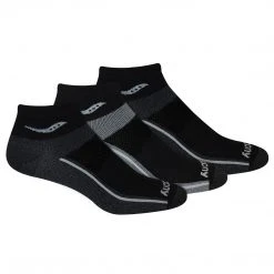 Saucony Unisex Inferno Ultralight Quarter 3-pack Socks - Black Assorted