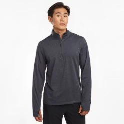 Saucony Tops Men's Sunday 1/4 Zip - Blue Nights Heather