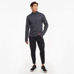 Saucony Tops Men's Sunday 1/4 Zip - Blue Nights Heather 5 Saucony Tops Men's Sunday 1/4 Zip - Blue Nights Heather
