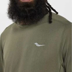 Saucony Men's Stopwatch Long Sleeve - Rockface 7 Saucony Men's Stopwatch Long Sleeve - Rockface