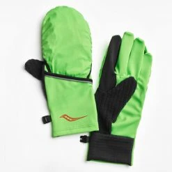 Saucony Run Unisex Fortify Vizi Convertible Glove - Vizi Slime