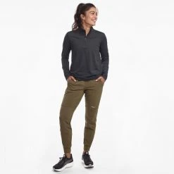 Saucony Women's Sunday 1/4 Zip - Black Heather