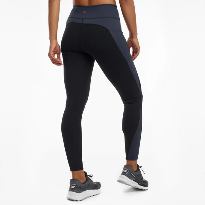 Saucony Women's Solstice 2.0 Tight - Black Bottoms 2 Saucony Women's Solstice 2.0 Tight - Black Bottoms