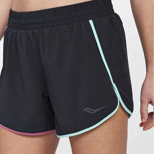 Saucony Bottoms Women's Dash 4" Short - Black 3 Saucony Bottoms Women's Dash 4" Short - Black