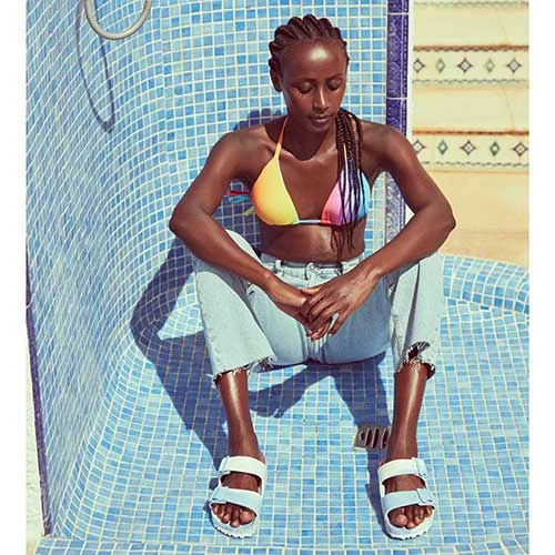 Birkenstock Shoes Arizona EVA Sandal - Multi Coral Peach- Medium/Narrow 5 Birkenstock Shoes Arizona EVA Sandal - Multi Coral Peach- Medium/Narrow