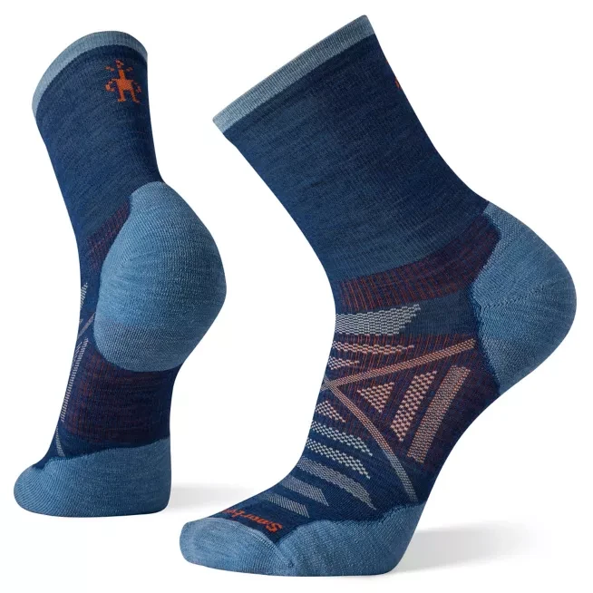 Smartwool Men's Run Cold Weather Mid Crew Socks - Alpine Blue 1 Smartwool Men's Run Cold Weather Mid Crew Socks - Alpine Blue